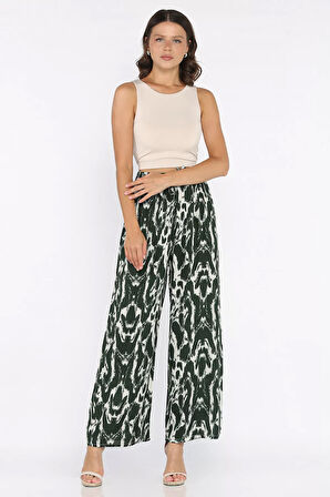Bel Lastikli Viskon Yürüyüş Pantolonu