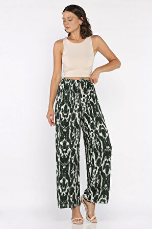 Bel Lastikli Viskon Yürüyüş Pantolonu