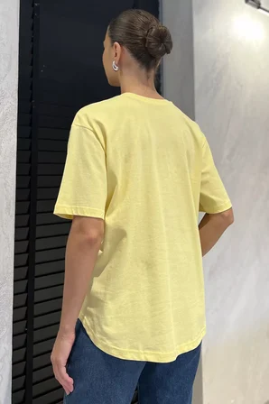 Baskılı Salaş Basic Tişört
