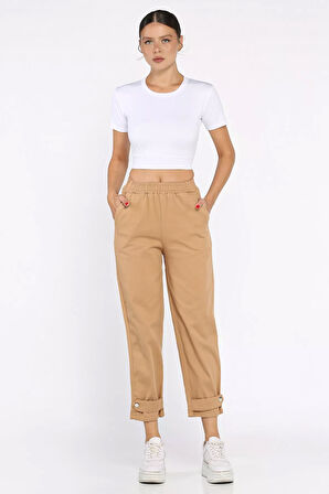 Bel Lastikli Gabardin Pantolon