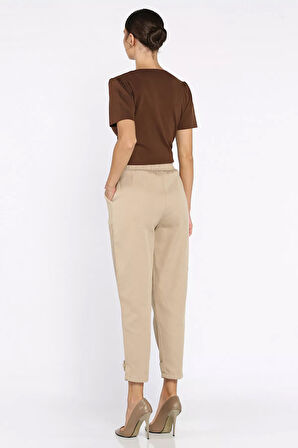 Bel Lastikli Gabardin Pantolon