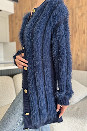 Kadın Sakallı Triko Hırka