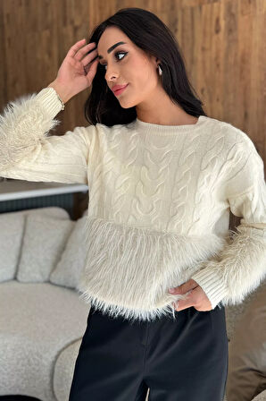 Sakallı Kadın Triko Kazak