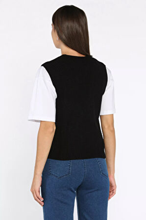 Kadın Düğmeli Triko Yelek (s-m-l-xl Uyumludur)