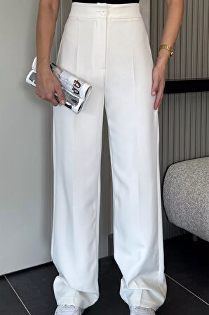 Kadın Bol Paça Kumaş Pantolon