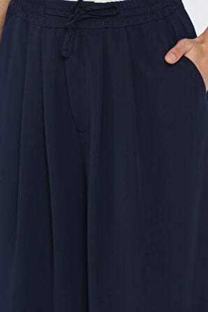 Bel Lastikli Rahat Kumaş Pantolon