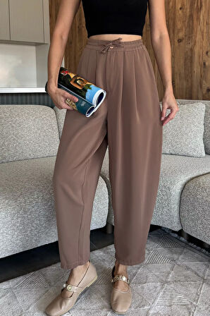 Bel Lastikli Rahat Kumaş Pantolon