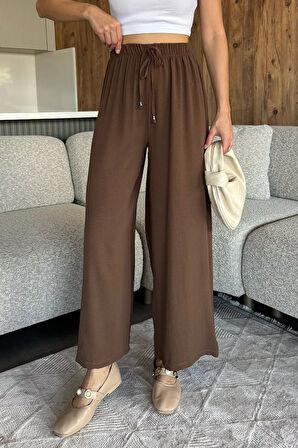 Kadın Bel Lastikli Bol Kesim Pantolon