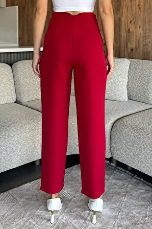 Bel Çimalı Kumaş Pantolon