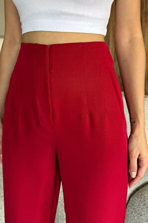 Bel Çimalı Kumaş Pantolon