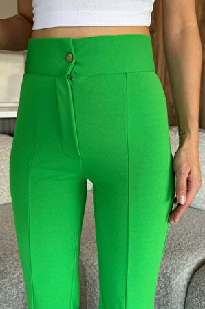 Paça Yırtmaçlı Palazzo Slim Fit Kumaş Pantolon