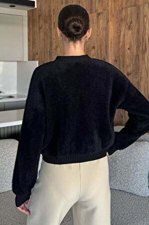 Kadın Taşlı Yumoş Triko Ceket (s-m-l-xl Beden Uyumludur.)