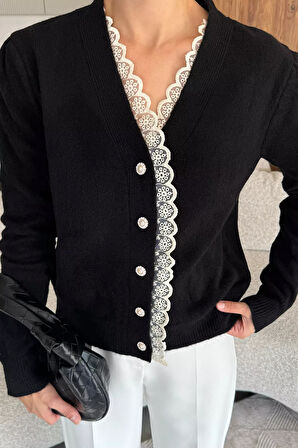 Kadın Ön Düğmeli Fistolu Triko Hırka (s-m-l-xl Beden Uyumludur.)