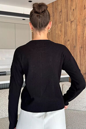 Kadın Fermuarlı Triko Hırka (s-m-l Uyumludur)