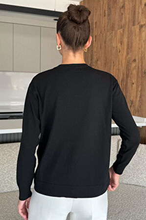 Kadın Tül İşlemeli Triko Hırka (s-m-l-xl Uyumludur)