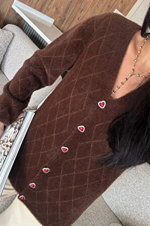 Kadın Yumoş İplik Sakallı Triko Hırka (s-m-l-xl Uyumludur)