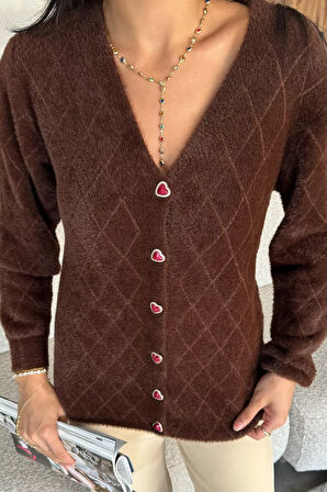 Kadın Yumoş İplik Sakallı Triko Hırka (s-m-l-xl Uyumludur)