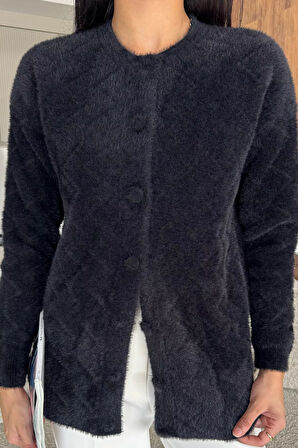 Kadın Ön Düğmeli Yumoş İplik Triko Ceket (s-m-l Uyumludur)