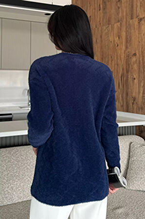 Kadın Ön Düğmeli Yumoş İplik Triko Ceket (s-m-l Uyumludur)