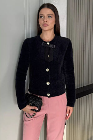 Ön Fiyonklu Sakallı Triko Ceket (s,m,l Uyumludur)