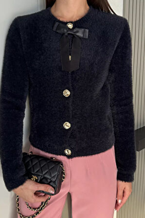 Ön Fiyonklu Sakallı Triko Ceket (s,m,l Uyumludur)