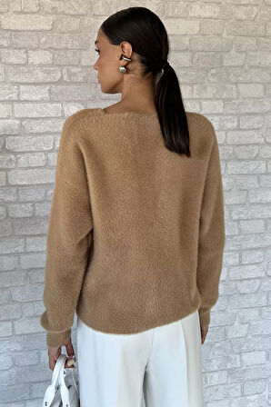 Kalp Düğmeli Şardonlu Triko Ceket (s,m,l,xl Uyumludur)