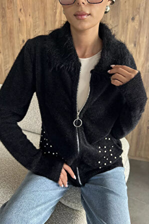 Cep Boncuklu Şardonlu Triko Ceket (s,m,l,xl Uyumludur)