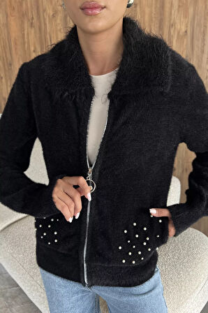 Cep Boncuklu Şardonlu Triko Ceket (s,m,l,xl Uyumludur)