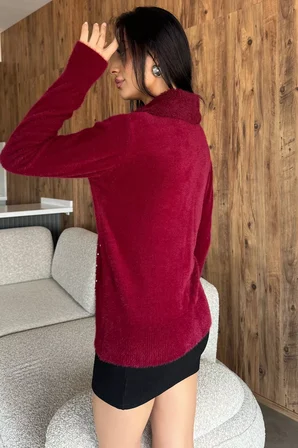 Cep Boncuklu Şardonlu Triko Ceket (s,m,l,xl Uyumludur)
