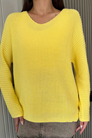 V Yaka Salaş Triko Bluz (s,m,l,xl Uyumludur)