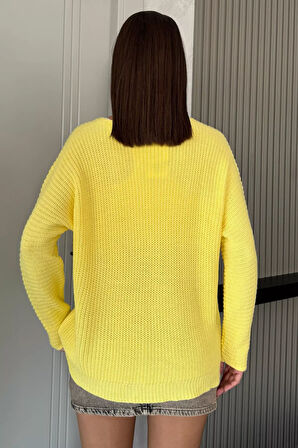 V Yaka Salaş Triko Bluz (s,m,l,xl Uyumludur)