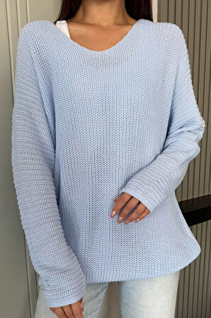 V Yaka Salaş Triko Bluz (s,m,l,xl Uyumludur)