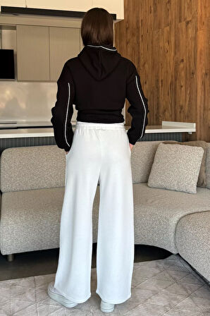 Kadın Bel Lastikli Palazzo Eşofman Altı