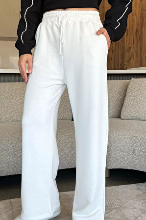 Kadın Bel Lastikli Palazzo Eşofman Altı