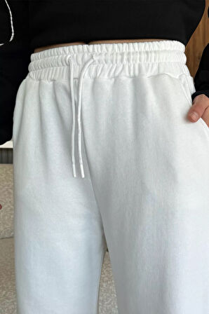 Kadın Bel Lastikli Palazzo Eşofman Altı