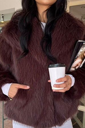 Kadın Astarlı Kürklü Kısa Mont