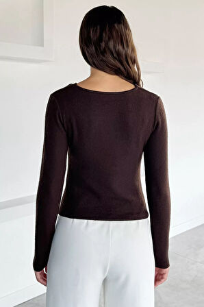 Kadın Omuz Aksesuarlı Bluz