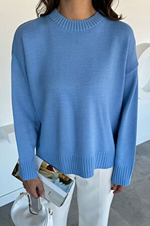 Kadın Bisklet Yaka Triko Kazak