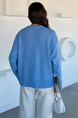 Kadın Bisklet Yaka Triko Kazak