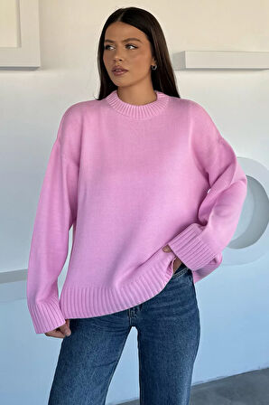 Kadın Bisklet Yaka Triko Kazak