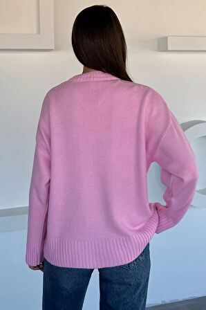 Kadın Bisklet Yaka Triko Kazak