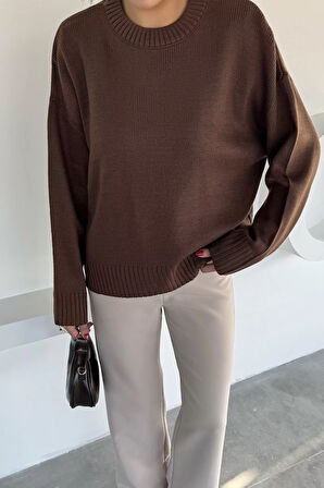 Kadın Bisklet Yaka Triko Kazak