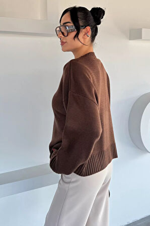 Kadın Bisklet Yaka Triko Kazak