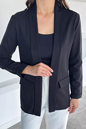 Kadın Duble Kol Önü Açık Ceket
