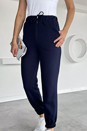 Kadın Bel Ve Paça Lastikli Cepli Eşofman Altı