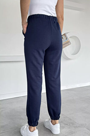 Kadın Bel Ve Paça Lastikli Cepli Eşofman Altı