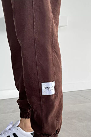 Kadın Amblem Detaylı Bel Ve Paça Lastikli Eşofman Altı