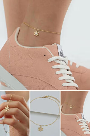 925 Ayar Gümüş Yıldızlı Halhal