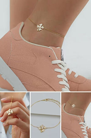 925 Ayar Gümüş Yoncalı Halhal 