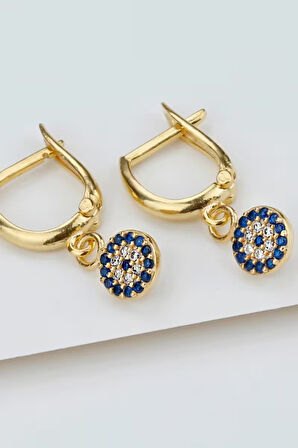 925 Ayar Gümüş Nazarlı Küpe